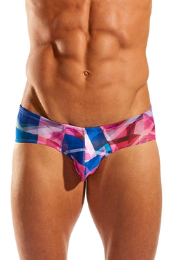 Cocksox Prism-Printed Sheer Boy-Leg Swim Brief thumbnail 1