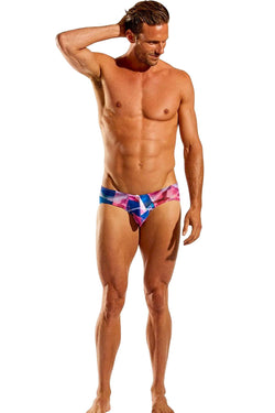 Cocksox Prism-Printed Sheer Boy-Leg Swim Brief thumbnail 3