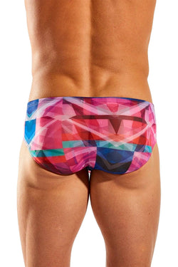 Cocksox Prism-Printed Sheer Boy-Leg Swim Brief thumbnail 4