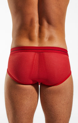Cocksox Red CX76SH Sheer Sports Brief thumbnail 3