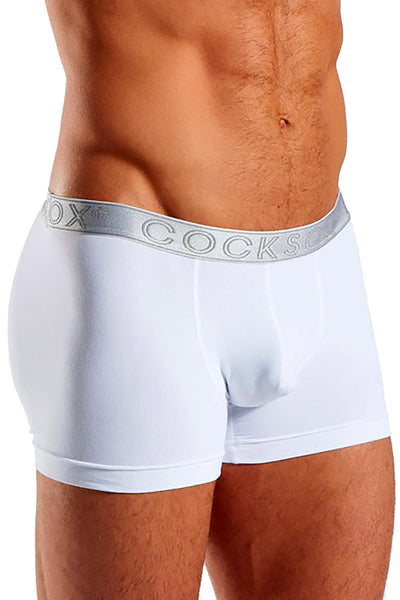 Cocksox White/Silver Shimmer Contour Pouch Boxer Brief