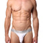 Cocksox White/Silver-Shimmer Enhancing-Pouch Jockstrap