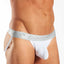 Cocksox White/Silver-Shimmer Enhancing-Pouch Jockstrap