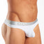 Cocksox White/Silver-Shimmer Snug-Pouch Sports Thong