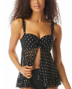 Coco Reef Allure Metallic-print Underwire Tankini Top Serengeti thumbnail 4