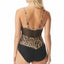 Coco Reef Contours Color-blocked Leopard Print Underwire Tummy Control One-piece Swimsuit Jaguar
