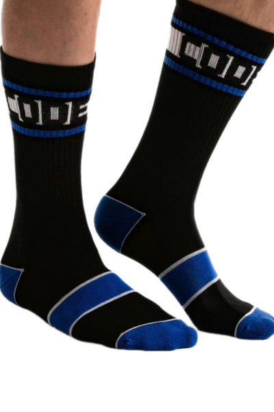Code 22 Black/Blue Logo Gym Sock