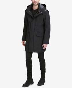 Cole Haan Bonded Car Coat Parka Black thumbnail 1
