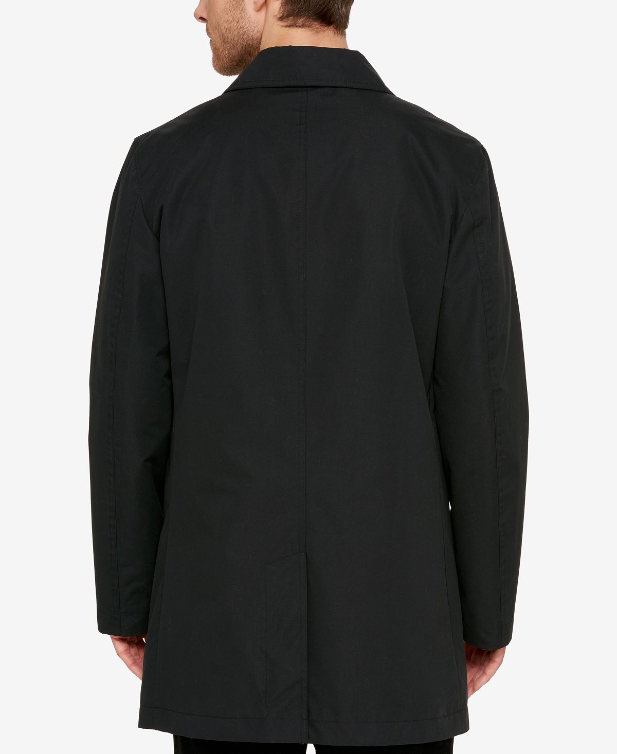 Cole Haan Car Coat With Removable Liner Black