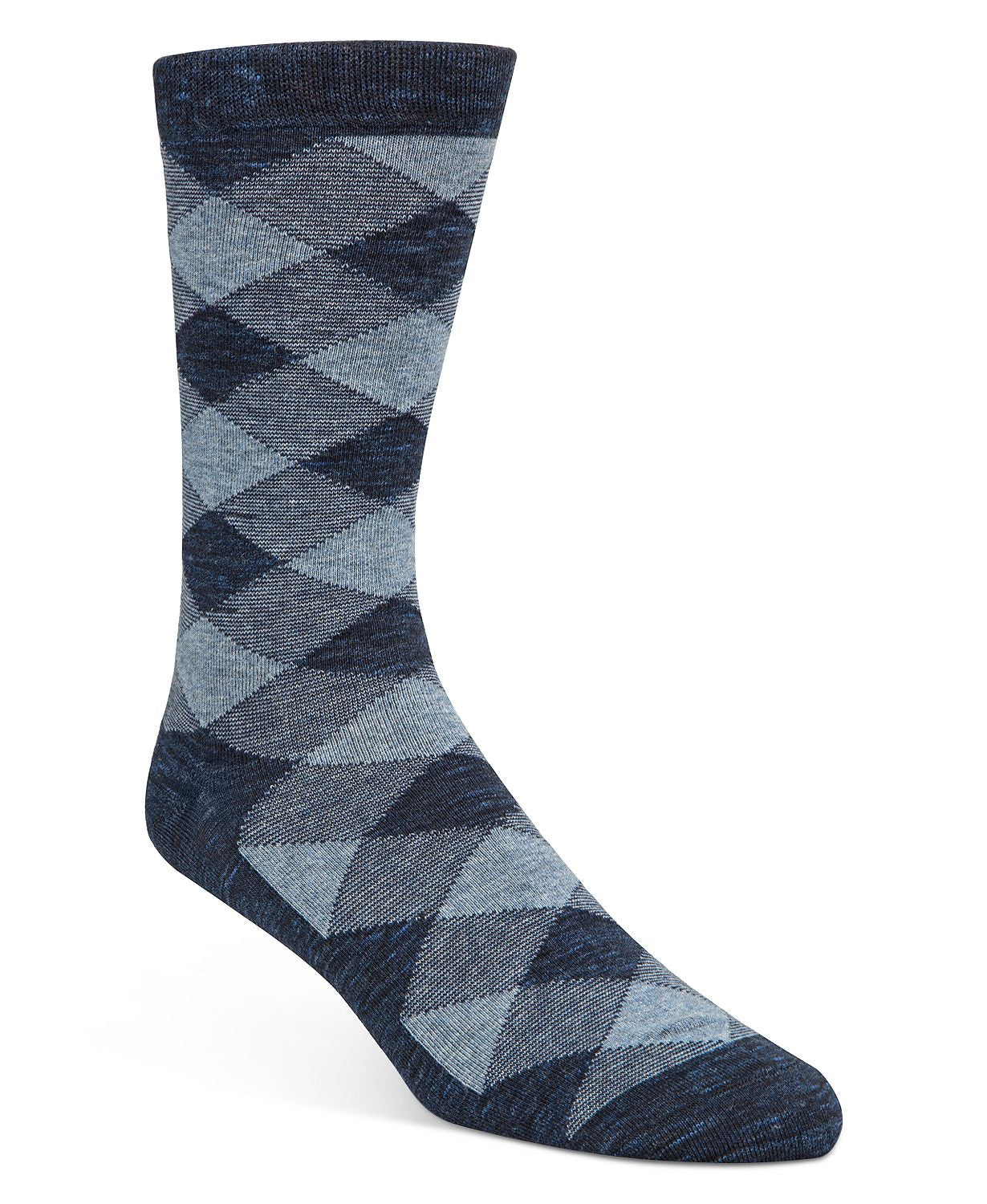 Cole Haan Diamond Plaid Socks Blue