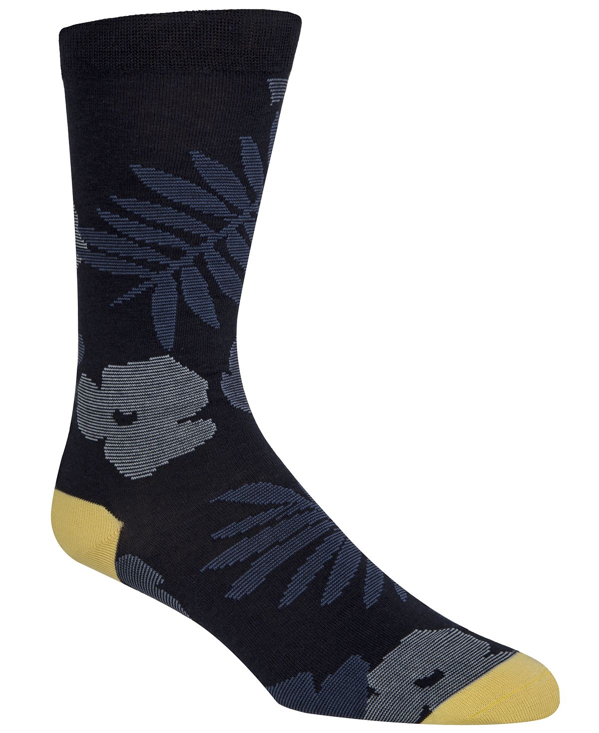Cole Haan Floral-print Crew Socks Navy