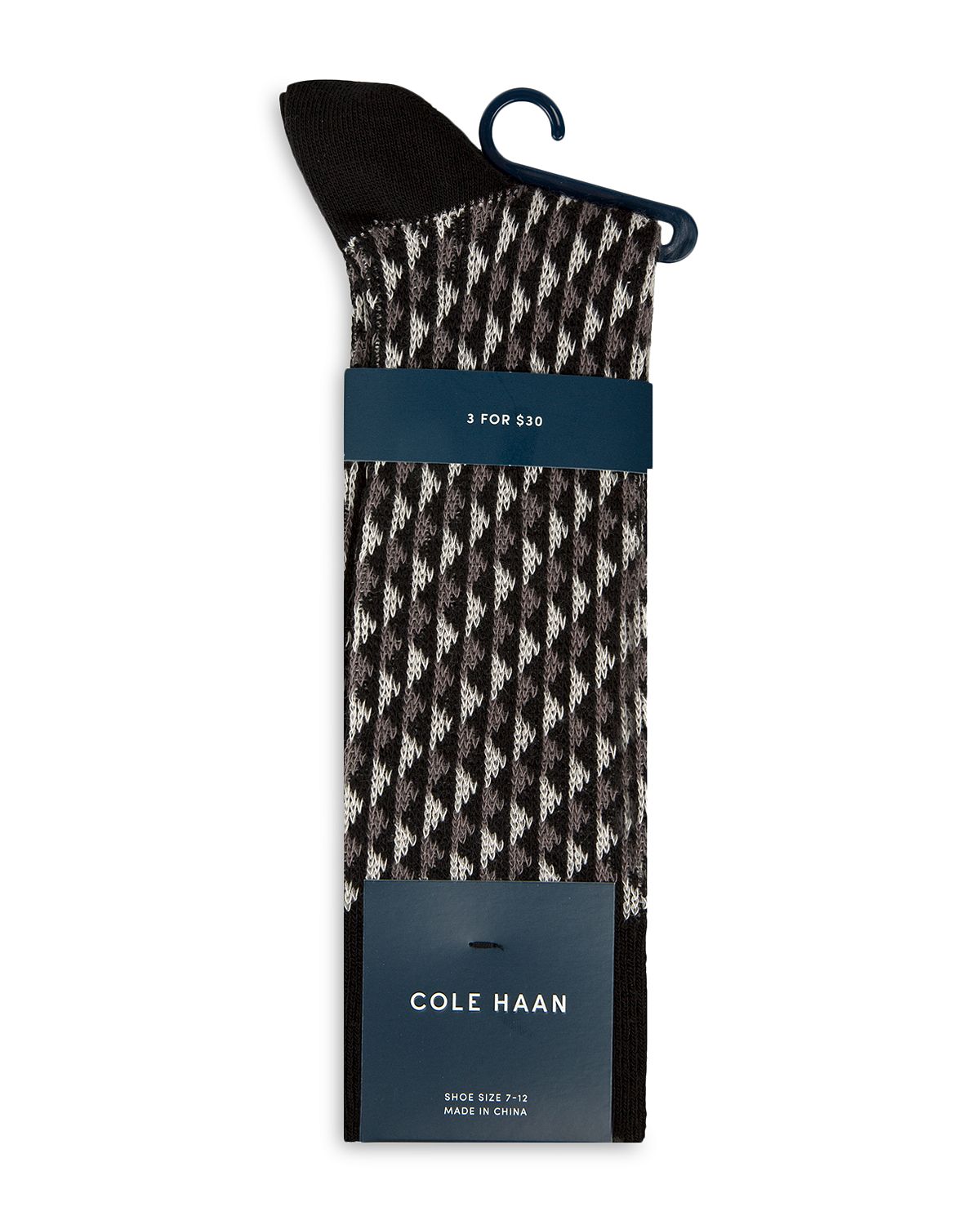Cole Haan Jacquered Crew Socks Black