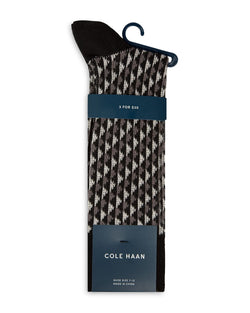 Cole Haan Jacquered Crew Socks Black thumbnail 2