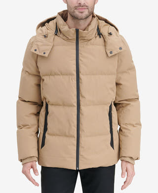 Cole Haan Kenny Puffer Parka Jacket Khaki