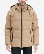 Cole Haan Kenny Puffer Parka Jacket Khaki
