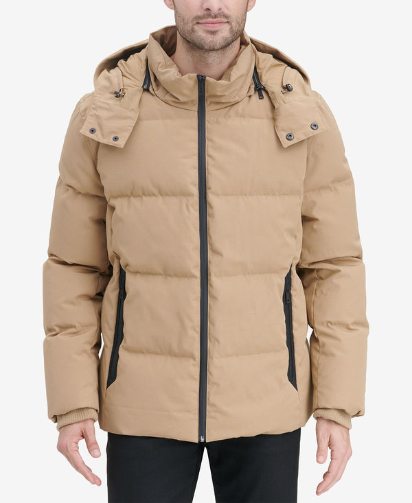 Cole Haan Kenny Puffer Parka Jacket Khaki