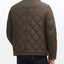 Cole Haan Mixed Media Diamond Quilt With Faux Sherpa Lining Coat Olive