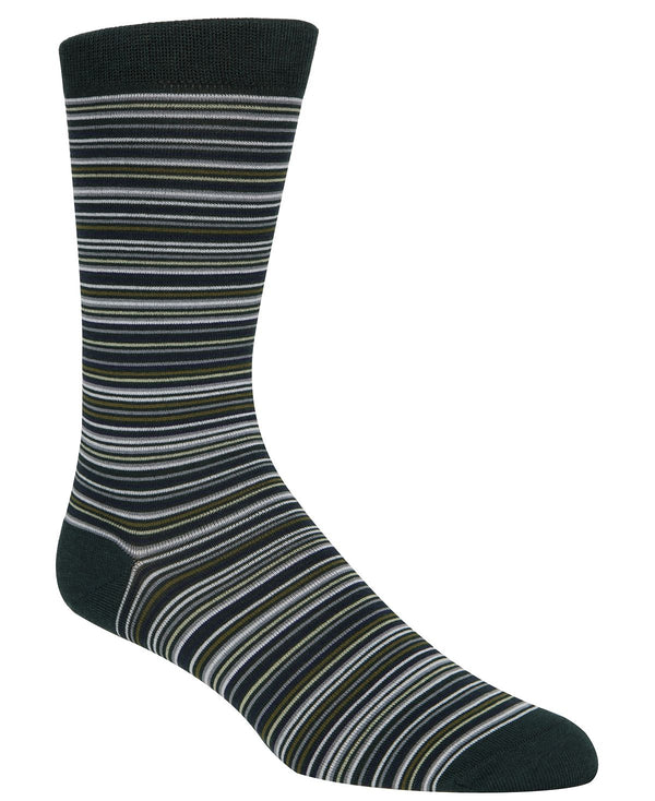 Cole Haan Multi Stripe Crew Socks Tripe Crew - Pine Grove