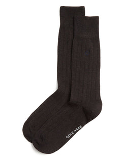 Cole Haan Ribbed Dress Socks Chestnut Heather thumbnail 2