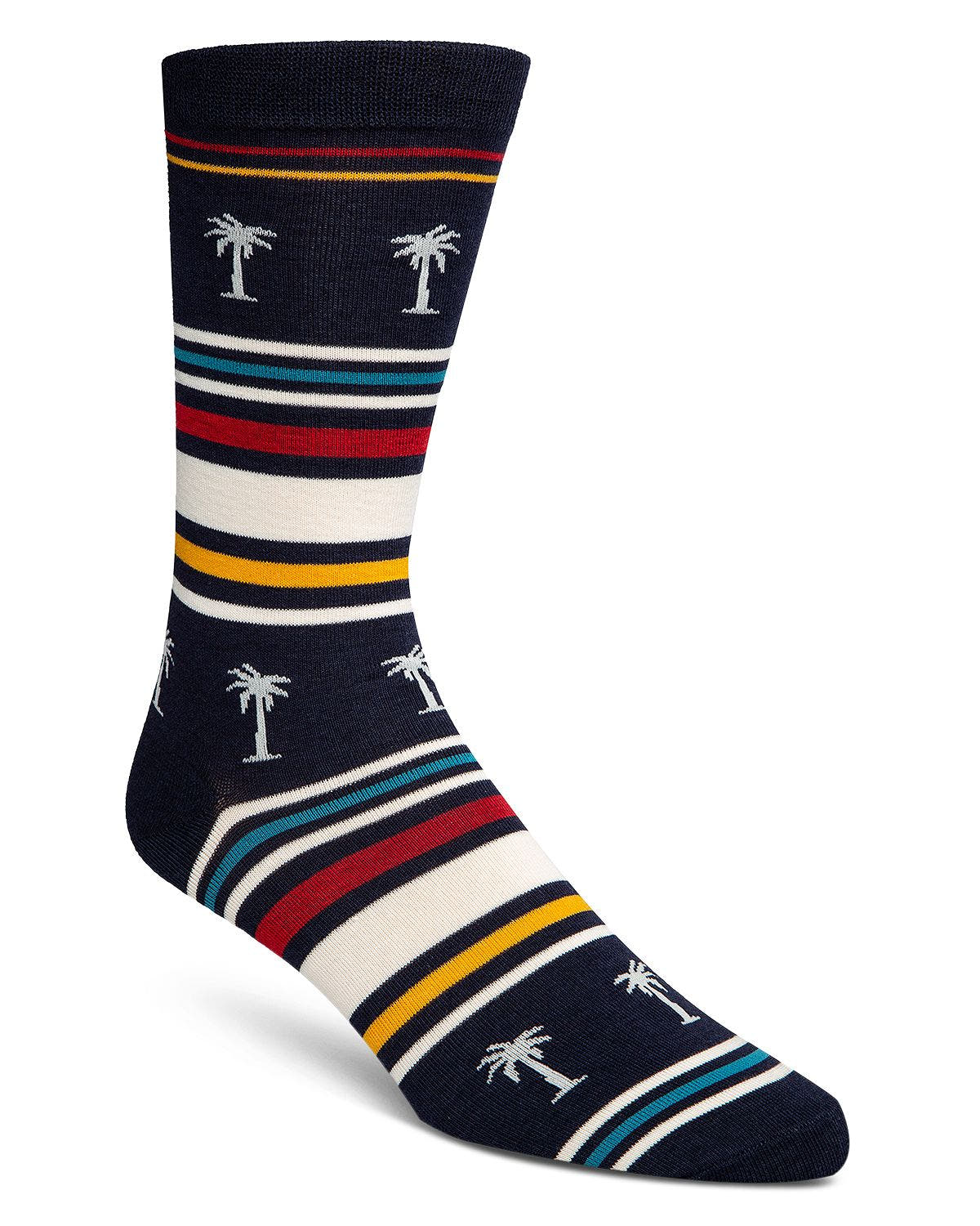 Cole Haan Striped Palm Tree Socks Marine Blue