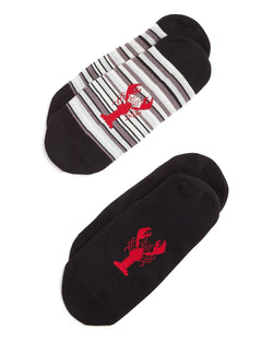 Cole Haan Town Stripe Liner Socks Pack Of 2 Black thumbnail 2