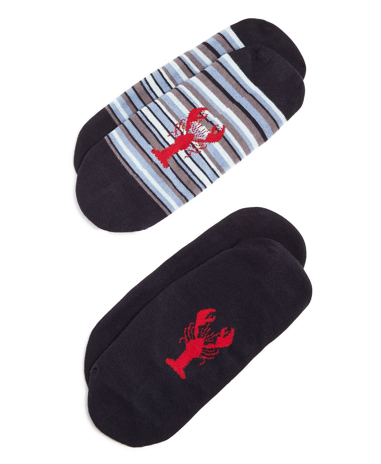 Cole Haan Town Stripe Liner Socks Pack Of 2 Navy