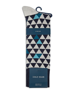 Cole Haan Triangle Print Socks Glacier Gray thumbnail 2