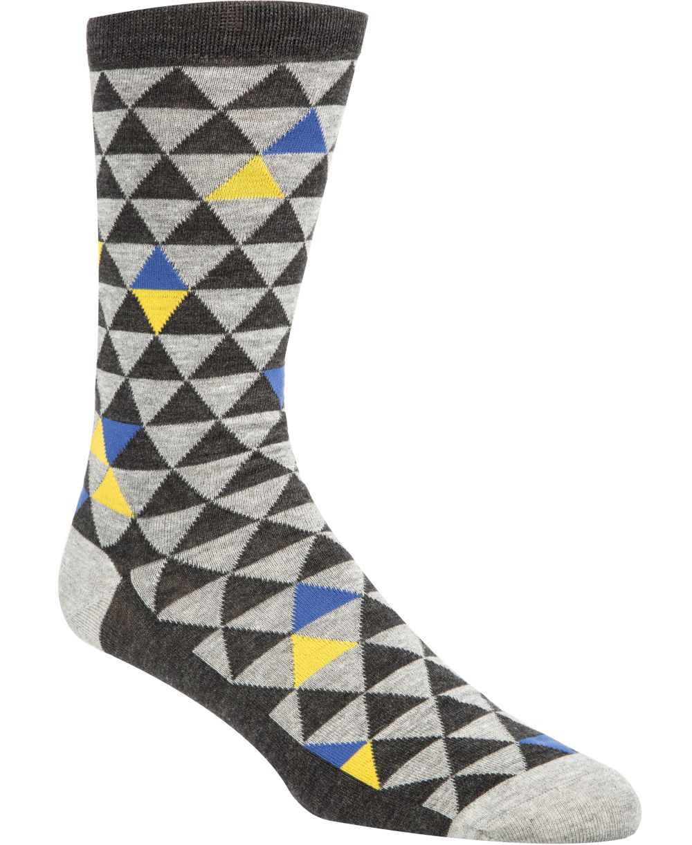 Cole Haan Triangle-print SocksGray/navy