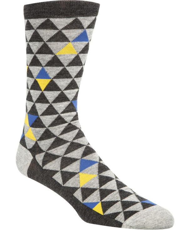 Cole Haan Triangle-print SocksGray/navy