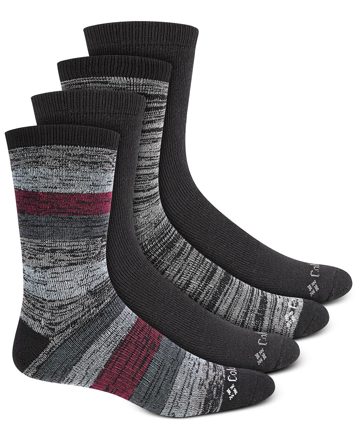 Columbia 4-pk. Moisture-control Boot Socks Black