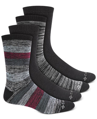 Columbia 4-pk. Moisture-control Boot Socks Black