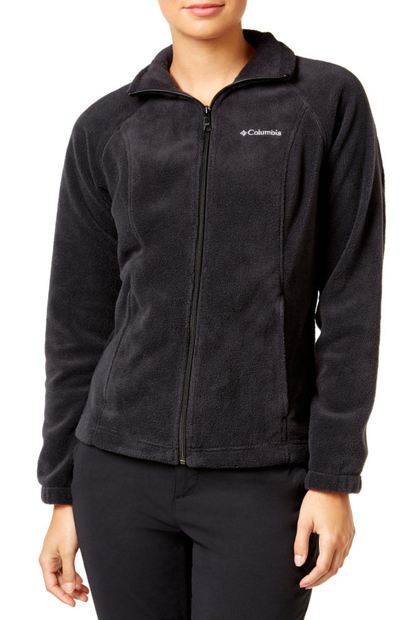 Columbia Black Heather Benton Springs Full Zip Fleece Jacket