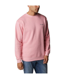 Columbia Hart Mountain Ii Crew Sweatshirt Pink Orchid Heather thumbnail 2