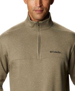 Columbia Hart Mountain Ii Quarter-zip Fleece Sweatshirt Stone Green Heather thumbnail 2