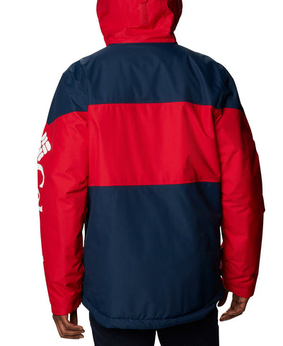 Columbia Hazel Deli Colorblocked Hooded Jacket Columbia Navy, White, And Mountain Red