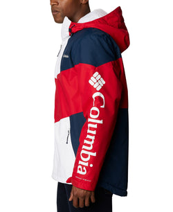 Columbia Hazel Deli Colorblocked Hooded Jacket Columbia Navy, White, And Mountain Red thumbnail 3