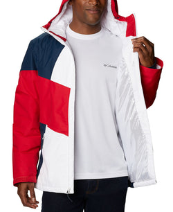 Columbia Hazel Deli Colorblocked Hooded Jacket Columbia Navy, White, And Mountain Red thumbnail 4