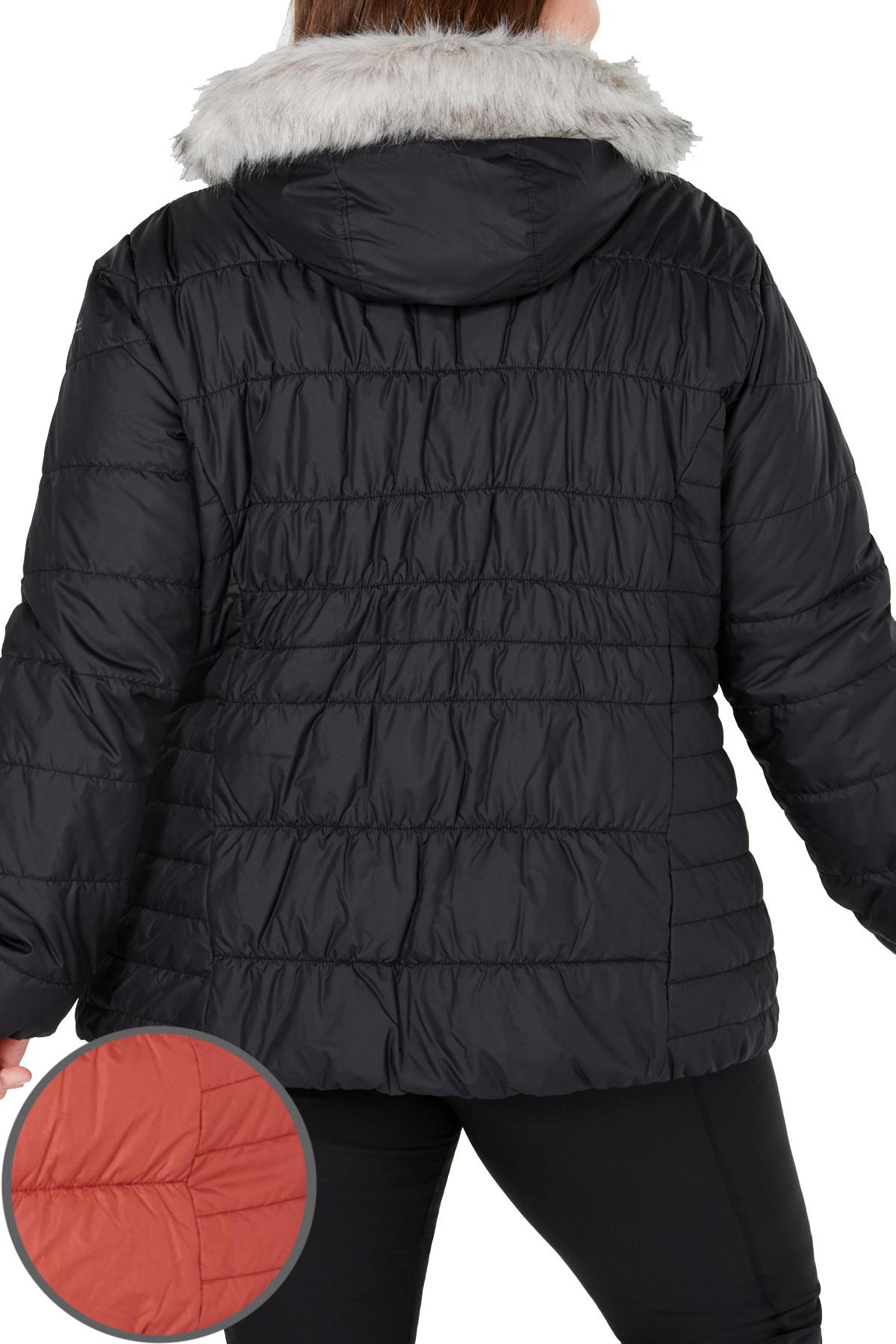 Columbia PLUS Rose-Dust Sparks Lake Thermal Coil Hooded Faux-Fur Trim Jacket