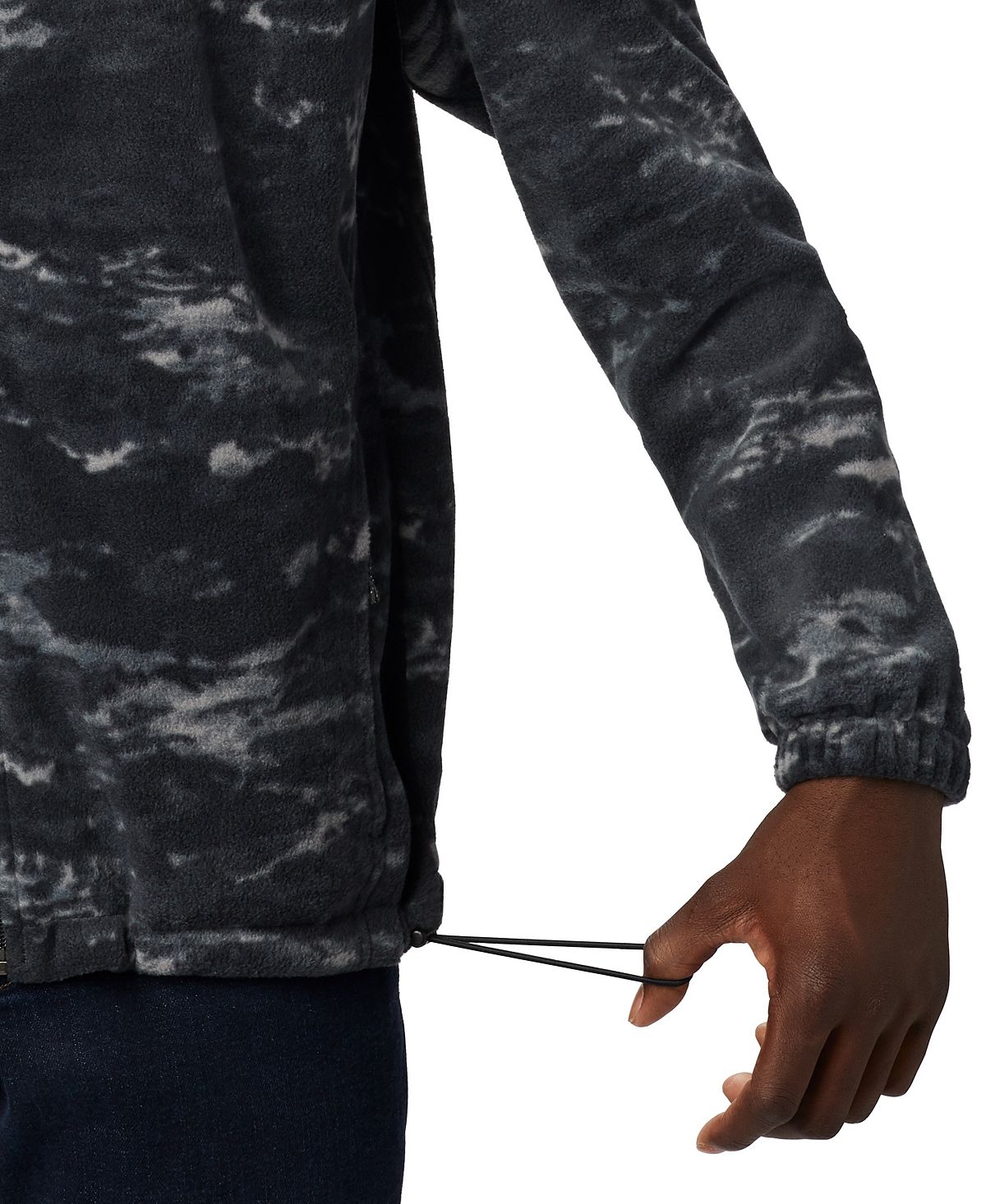 Columbia Printed Steens Fleece Jacket Black Texture Camo