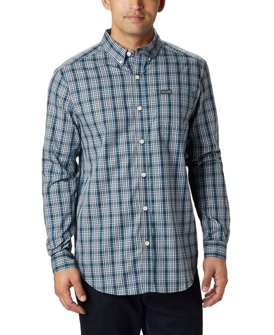 Columbia Rapid Rivers Ii Long Sleeve Shirt Night Shadow Small Plaid