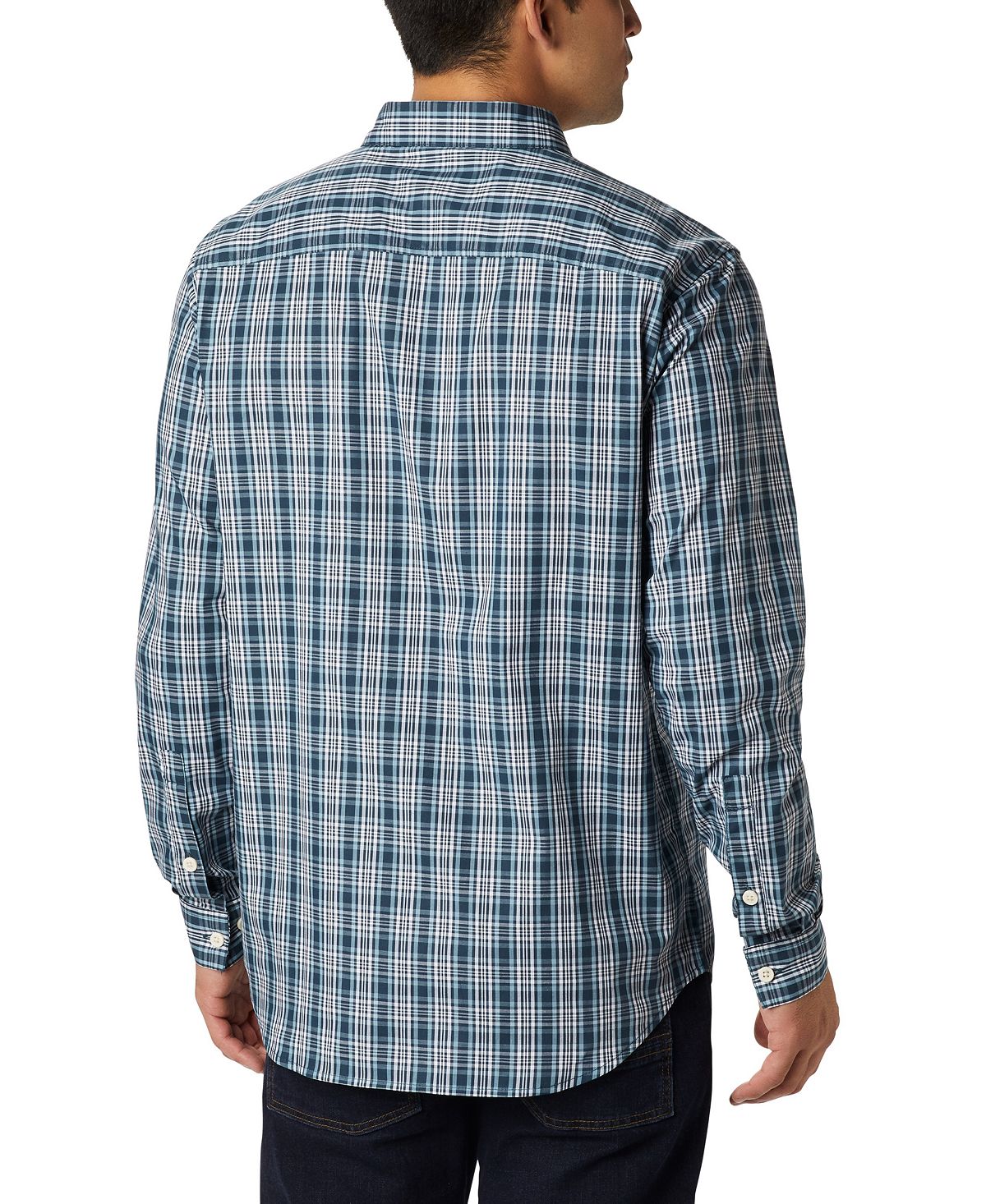 Columbia Rapid Rivers Ii Long Sleeve Shirt Night Shadow Small Plaid