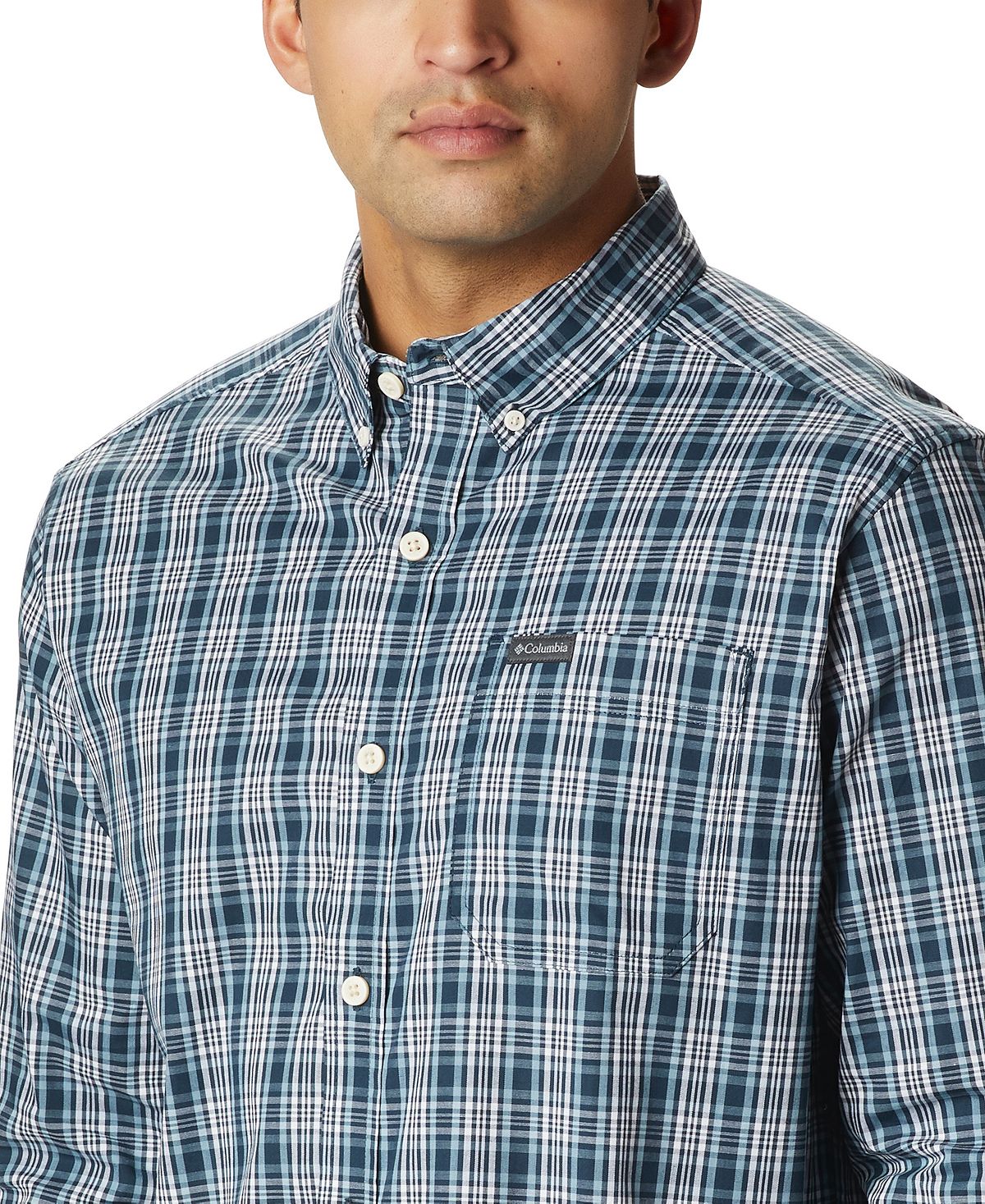 Columbia Rapid Rivers Ii Long Sleeve Shirt Night Shadow Small Plaid