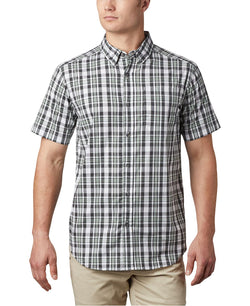 Columbia Rapid Rivers Short Sleeve Shirt Shark Medium Plaid thumbnail 1