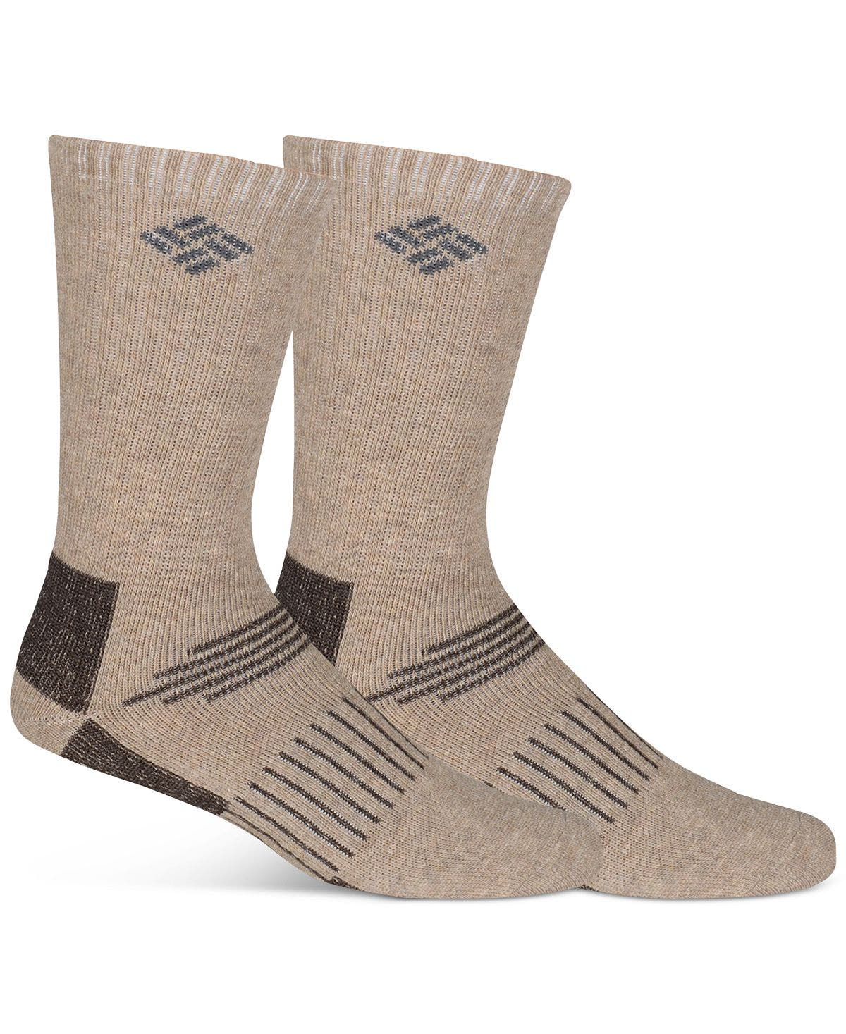 Columbia Ribbed Crew Socks Khaki