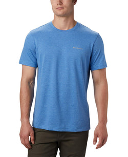 Columbia Thistletown Ridge Uvf-30 Crew T-shirt Clear Water Azul Stripe thumbnail 1