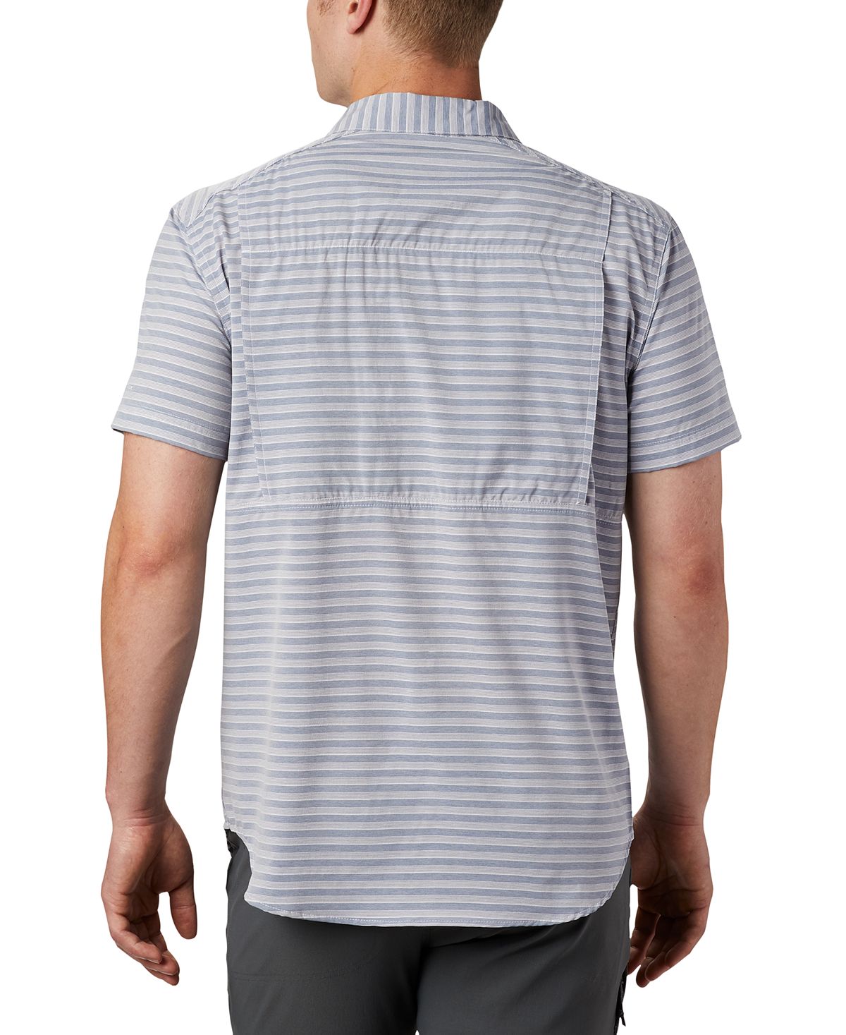 Columbia Twisted Creek Ii Moisture-wicking Upf 30 Stripe Shirt Collegiate Navy Stripe