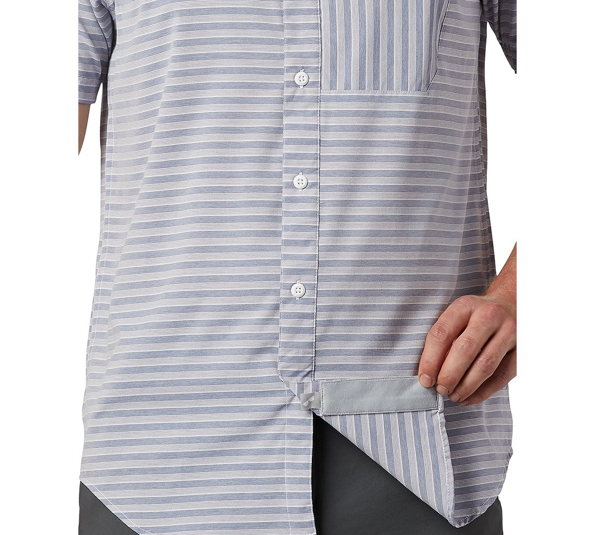 Columbia Twisted Creek Ii Moisture-wicking Upf 30 Stripe Shirt Collegiate Navy Stripe