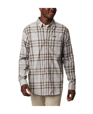 Columbia Vapor Ridge Iii Long Sleeve Shirt Nimbus Gray Multi Plaid