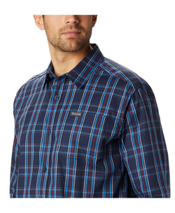 Columbia Vapor Ridge Iii Plaid Shirt Azure Blue Tartan thumbnail 2