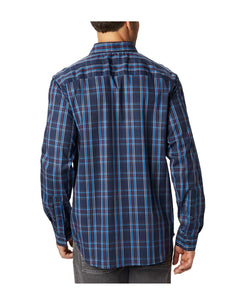 Columbia Vapor Ridge Iii Plaid Shirt Azure Blue Tartan thumbnail 3